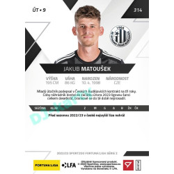 2022/23 Sportzoo Fortuna Liga 2. série #314 Jakub Matoušek
