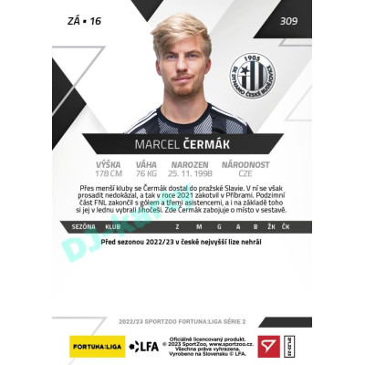 2022/23 Sportzoo Fortuna Liga 2. série #309 Marcel Čermák