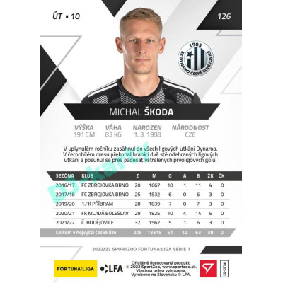 2022/23 Sportzoo Fortuna Liga 1. série #126 Michal Škoda