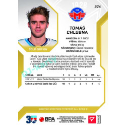 2022/23 Sportzoo ELH 2. série #274 Tomáš Chlubna Gold xx/19