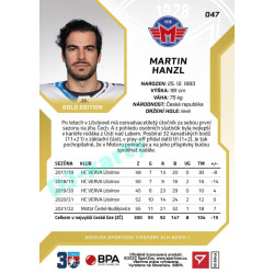 2022/23 Sportzoo ELH 1. série #047 Martin Hanzl Gold xx/19