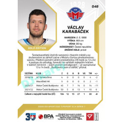 2022/23 Sportzoo ELH 1. série #048 Václav Karabáček Gold xx/19