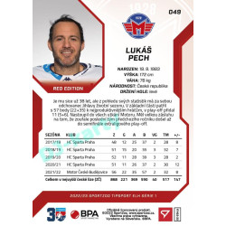 2022/23 Sportzoo ELH 1. série #049 Lukáš Pech Red xx/49