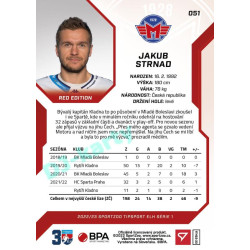 2022/23 Sportzoo ELH 1. série #051 Jakub Strnad Red xx/49