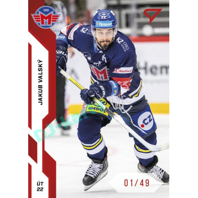 2022/23 Sportzoo ELH 1. série #054 Jakub Valský Red xx/49