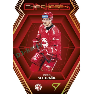 2024/25 Sportzoo ELH 2. serie #CO-03 Andrej Nestrašil The Chosen Ones Gold Die Cut xx/99