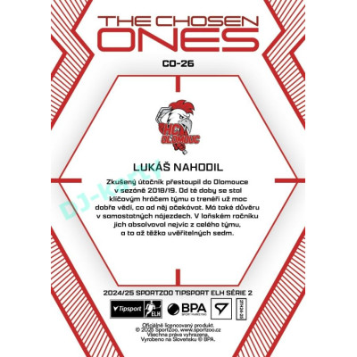 2024/25 Sportzoo ELH 2. serie #CO-26 Lukáš Nahodil The Chosen Ones