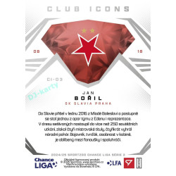 2024/25 Sportzoo Chance Liga 2. série #CI-03 Jan Bořil Club Icons