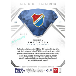 2024/25 Sportzoo Chance Liga 2. série #CI-06 Michal Frydrych Club Icons