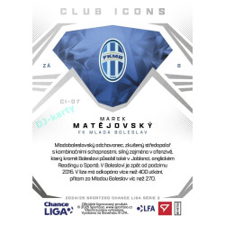 2024/25 Sportzoo Chance Liga 2. série #CI-07 Marek Matějovský Club Icons