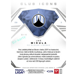 2024/25 Sportzoo Chance Liga 2. série #CI-11 Jan Mikula Club Icons