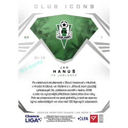 2024/25 Sportzoo Chance Liga 2. série #CI-13 Jan Hanuš Club Icons