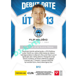 2021/22 Sportzoo Fortuna Liga 2. série #DF3 Filip Hološko DEBUT DATE FLASHBACK