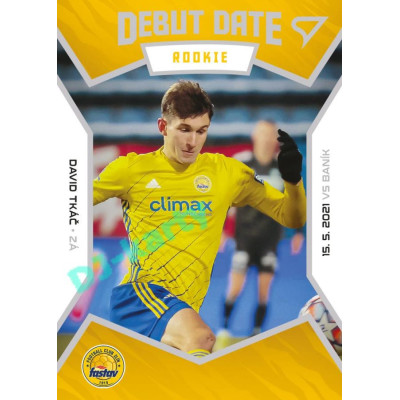 2021/22 Sportzoo Fortuna Liga 2. série #DR11 David Tkáč DEBUT DATE ROOKIE