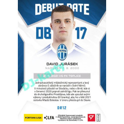 2021/22 Sportzoo Fortuna Liga 2. série #DR12 David Jurásek DEBUT DATE ROOKIE
