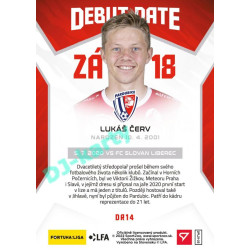 2021/22 Sportzoo Fortuna Liga 2. série #DR14 Lukáš Červ DEBUT DATE ROOKIE