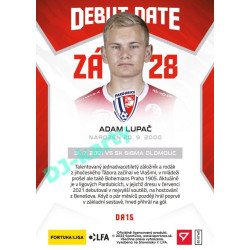 2021/22 Sportzoo Fortuna Liga 2. série #DR15 Adam Lupač DEBUT DATE ROOKIE