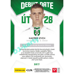 2021/22 Sportzoo Fortuna Liga 2. série #DR17 Kacper Zych DEBUT DATE ROOKIE