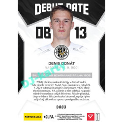 2021/22 Sportzoo Fortuna Liga Denis Donát #DR03 Debut Date Rookie