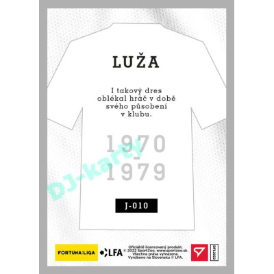 2023 Sportzoo Dekády fotbalové ligy #J-010 Ján Luža Takový dres oblékal