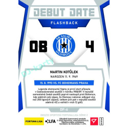 2022/23 Sportzoo Fortuna Liga 2. série #DF-6 Martin Kotůlek Debut Date Flashback