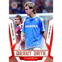 2022/23 Sportzoo Fortuna Liga 2. série #DF-9 Marek Střeštík Debut Date Flashback Limited xxx/149