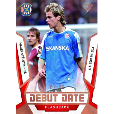 2022/23 Sportzoo Fortuna Liga 2. série #DF-9 Marek Střeštík Debut Date Flashback Limited xxx/149