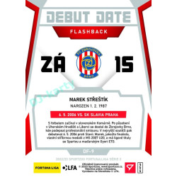 2022/23 Sportzoo Fortuna Liga 2. série #DF-9 Marek Střeštík Debut Date Flashback Limited xxx/149