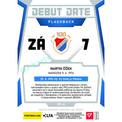 2022/23 Sportzoo Fortuna Liga 2. série #DF-4 Martin Čížek Debut Date Flashback Limited xxx/149