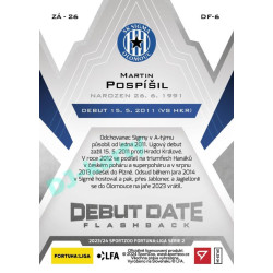 2023/24 Sportzoo Fortuna Liga 2. série #DF-6 Martin Pospíšil Debut Date Flashback