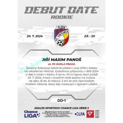 2024/25 Sportzoo Chance Liga 2. série #DD-1 Jiří Maxim Panoš Debut Date Rookie