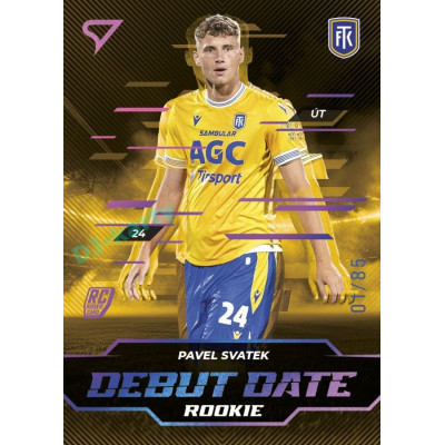 2024/25 Sportzoo Chance Liga 2. série #DD-3 Pavel Svatek Debut Date Rookie Pink xx/85