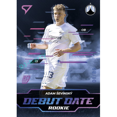 2024/25 Sportzoo Chance Liga 2. série #DD-4 Adam Ševínský Debut Date Rookie Pink xx/85