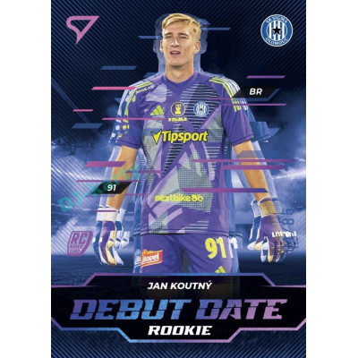 2024/25 Sportzoo Chance Liga 2. série #DD-5 Jan Koutný Debut Date Rookie Pink xx/85