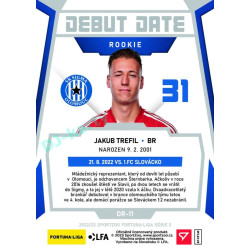 2022/23 Sportzoo Fortuna Liga 2. série #DR-11 Jakub Trefil Debut Date Rookie
