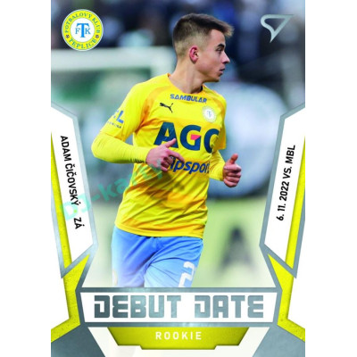 2022/23 Sportzoo Fortuna Liga 2. série #DR-22 Adam Čičovský Debut Date Rookie