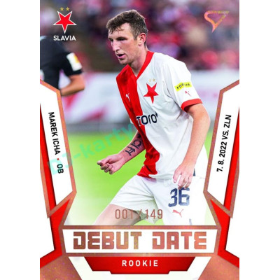 2022/23 Sportzoo Fortuna Liga 2. série #DR-01 Marek Icha Debut Date Rookie Limited xxx/149