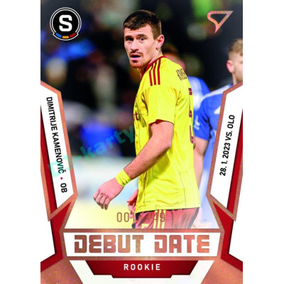 2022/23 Sportzoo Fortuna Liga 2. série #DR-07 Dimitrije Kamenovič Debut Date Rookie Limited xxx/149