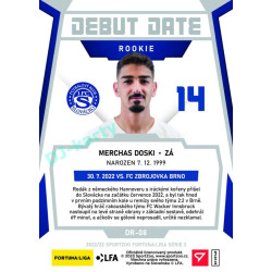 2022/23 Sportzoo Fortuna Liga 2. série #DR-08 Merchas Doski Debut Date Rookie Limited xxx/149