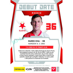 2022/23 Sportzoo Fortuna Liga 2. série #DR-01 Marek Icha Debut Date Rookie Limited xxx/149