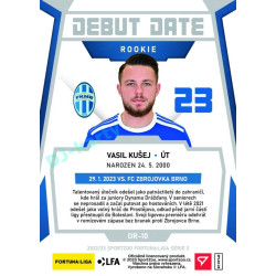 2022/23 Sportzoo Fortuna Liga 2. série #DR-10 Vasil Kušej Debut Date Rookie Limited xxx/149