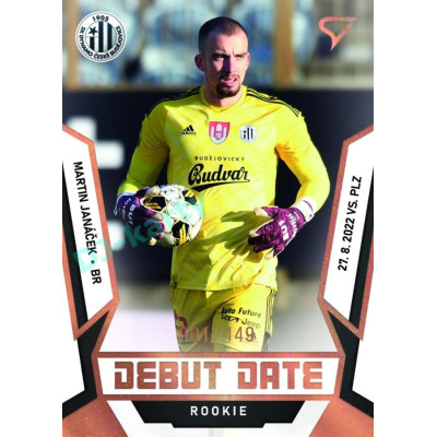 2022/23 Sportzoo Fortuna Liga 2. série #DR-14 Martin Janáček Debut Date Rookie Limited xxx/149