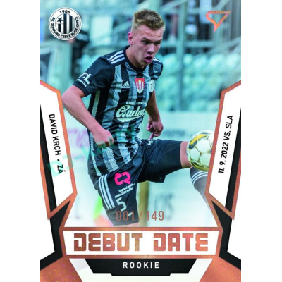 2022/23 Sportzoo Fortuna Liga 2. série #DR-15 David Krch Debut Date Rookie Limited xxx/149