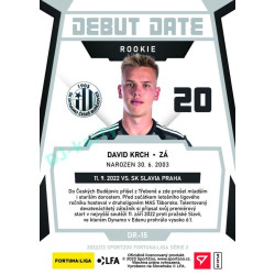 2022/23 Sportzoo Fortuna Liga 2. série #DR-15 David Krch Debut Date Rookie Limited xxx/149