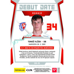 2022/23 Sportzoo Fortuna Liga 2. série #DR-18 Tomáš Vlček Debut Date Rookie Limited xxx/149