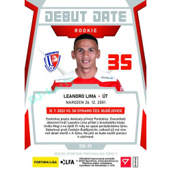 2022/23 Sportzoo Fortuna Liga 2. série #DR-19 Leandro Lima Debut Date Rookie Limited xxx/149
