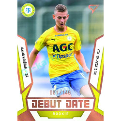 2022/23 Sportzoo Fortuna Liga 2. série #DR-23 Jakub Křišťan Debut Date Rookie Limited xxx/149