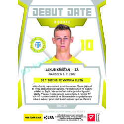 2022/23 Sportzoo Fortuna Liga 2. série #DR-23 Jakub Křišťan Debut Date Rookie Limited xxx/149