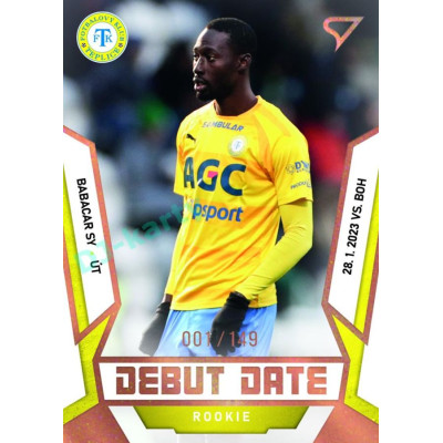 2022/23 Sportzoo Fortuna Liga 2. série #DR-25 Babacar Sy Debut Date Rookie Limited xxx/149