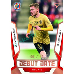 2022/23 Sportzoo Fortuna Liga 2. série #DR-27 Josef Koželuh Debut Date Rookie Limited xxx/149